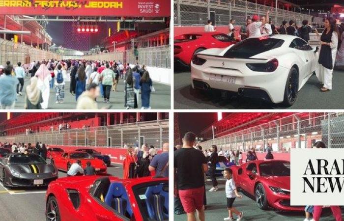 Thousands of Ferrari fans gather at Jeddah circuit