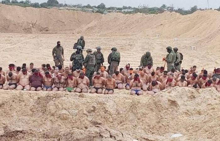 Images from Gaza show Israeli soldiers detaining dozens of men stripped to underwear