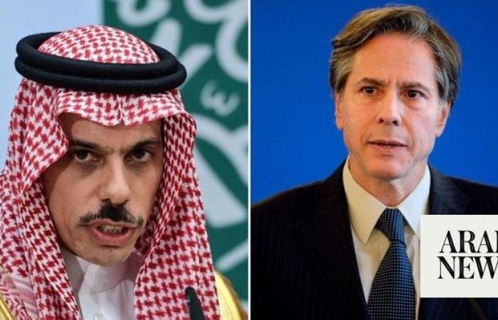Saudi FM discusses Gaza developments with US counterpart