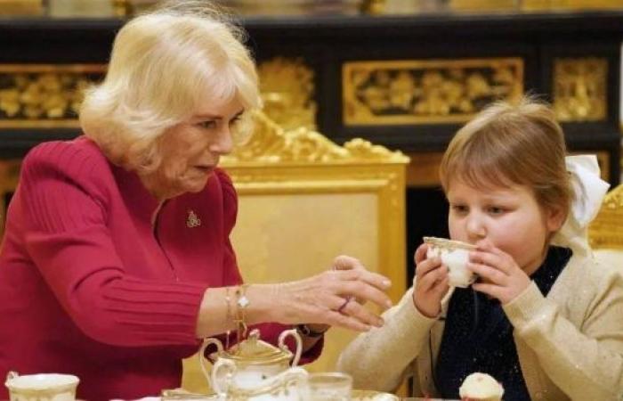Queen Camilla hosts Windsor Castle afternoon tea for girl with brain tumor