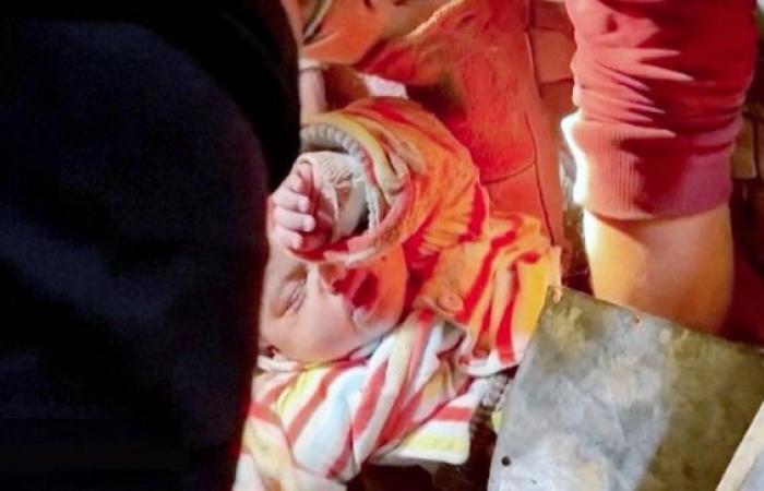 Baby pulled alive from Gaza rubble after Israeli air strike on Rafah