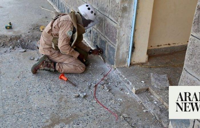 Saudi project clears 719 Houthi mines in Yemen in a week