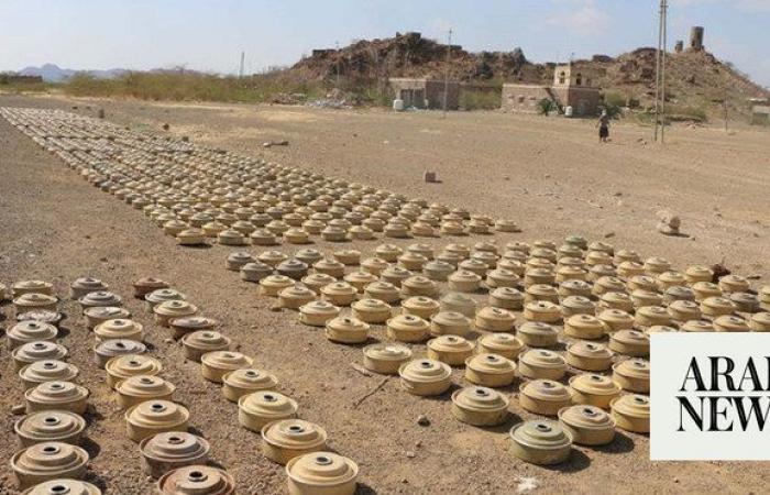 Saudi project clears 1,046 Houthi mines in Yemen in a week