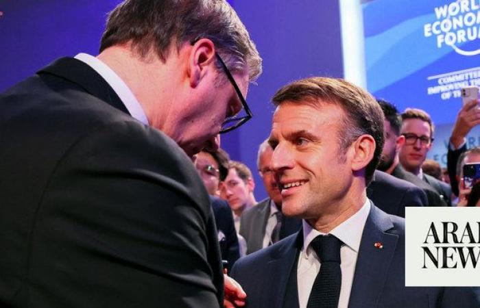 In Davos, Macron urges joint European debt to invest in ‘future’