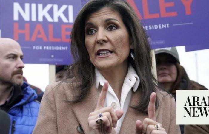 Haley vows to stay in GOP race as Trump seeks commanding victory in New Hampshire