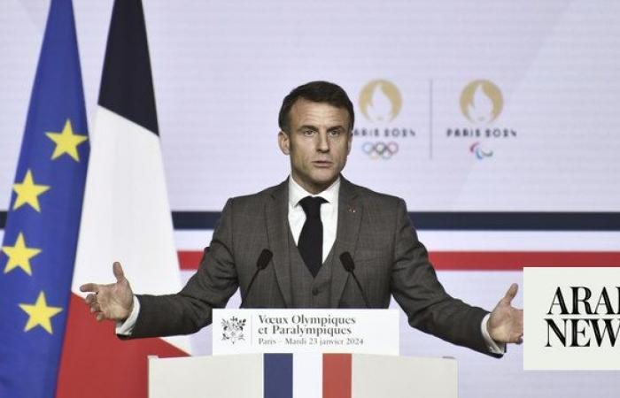 France’s president seeks a top-5 medal ranking for his country at the Paris Olympics