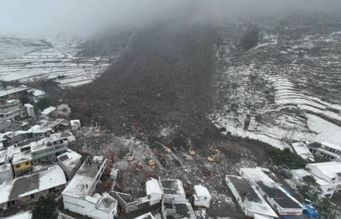 China landslide death toll rises to 31 after dozens buried in freezing winter temperatures