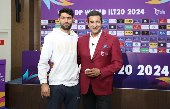 Promising young cricketer Wasim Akram Junior meets Pakistan legend and namesake at ILT20