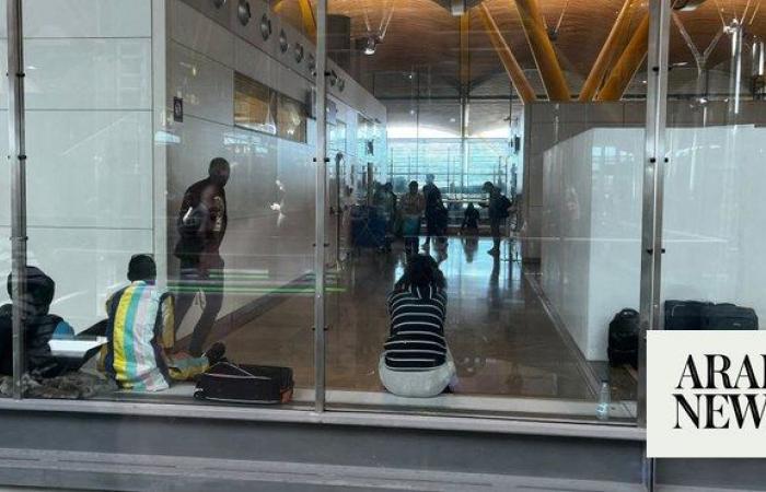Madrid airport overwhelmed by asylum seekers