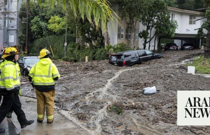 Historic storm sends debris through LA’s Hollywood Hills, leaves 1.1 million without power