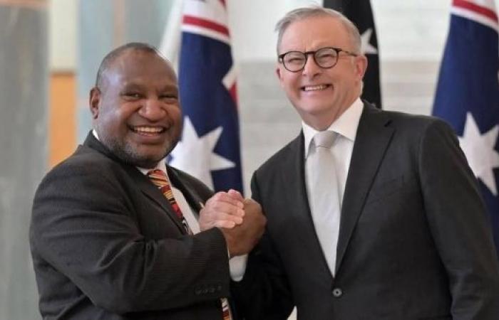 PNG leader James Marape makes historic speech in Australia amid China tensions