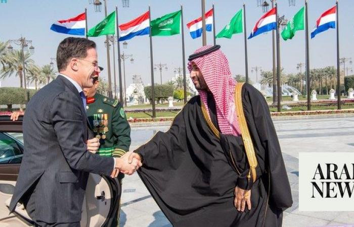 Saudi crown prince receives Netherlands PM in Riyadh