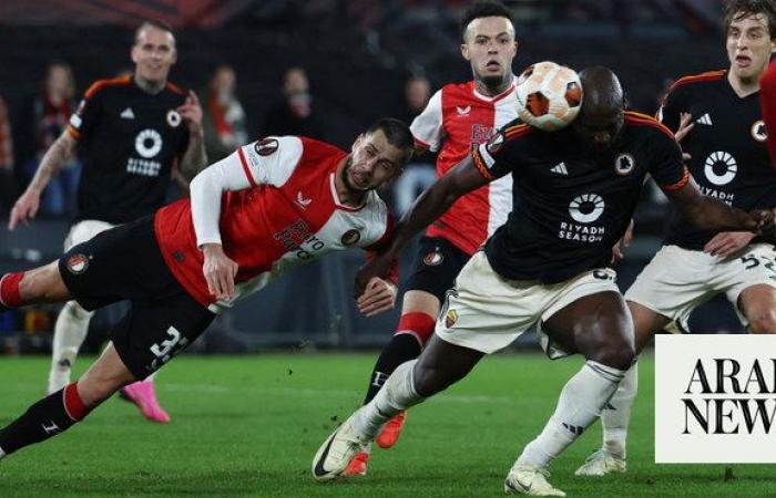 Lukaku scores for Roma to draw 1-1 at Feyenoord in Europa League, Marseille draw at Shakhtar