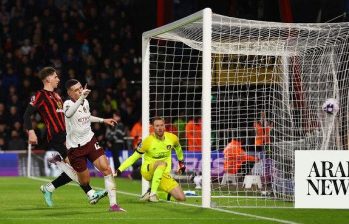 Foden strikes as title chasing Man City beat Bournemouth