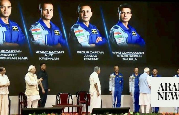 India names four astronauts for first human space flight