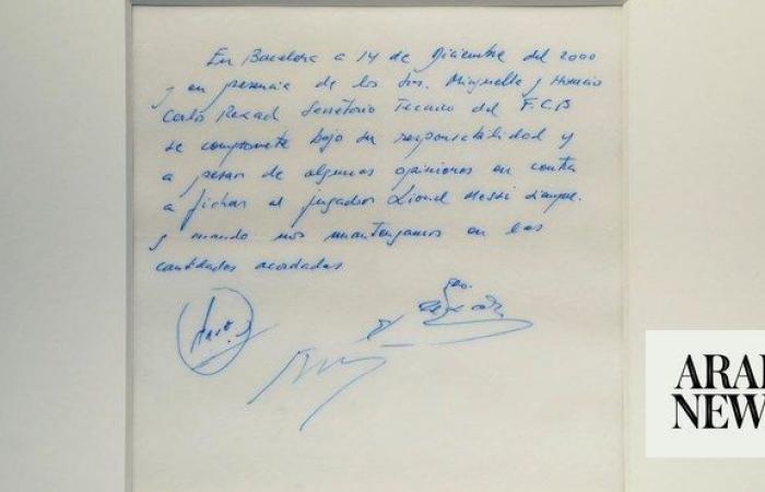 Messi’s promised Barca contract, on a napkin, up for auction