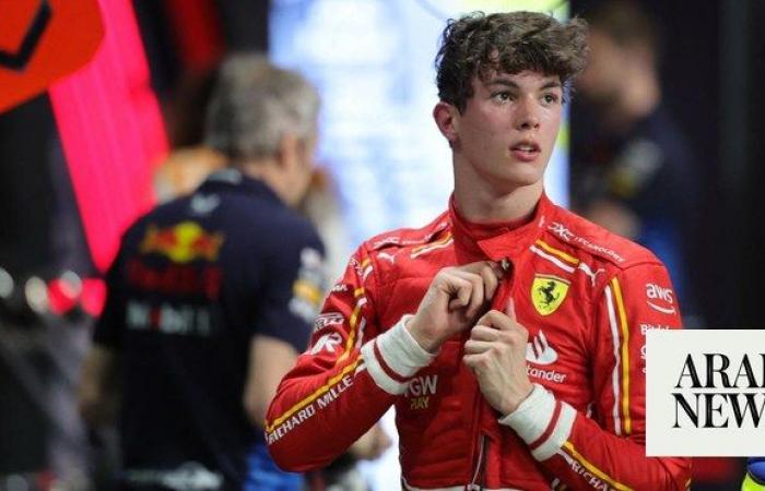 British teen Bearman realizes a dream with surprise Ferrari debut