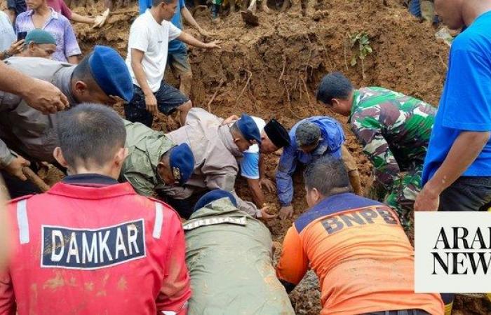 At least 10 dead and 10 missing as landslide and flash floods hit Indonesia’s Sumatra island