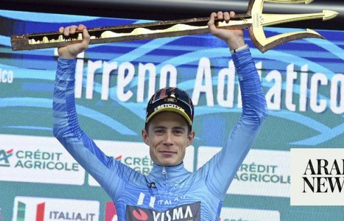Tour de France champion Jonas Vingegaard wins the weeklong Tirreno-Adriatico race