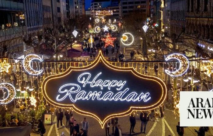 Frankfurt lights up for Ramadan in first for Germany