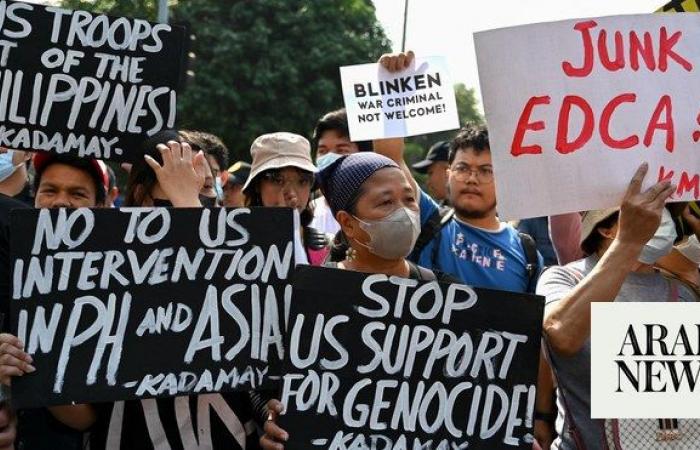Blinken’s Manila visit triggers protest against US presence in Philippines