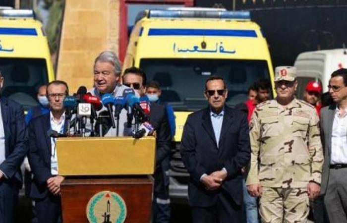 At Rafah border crossing to Gaza, Guterres calls for immediate ceasefire