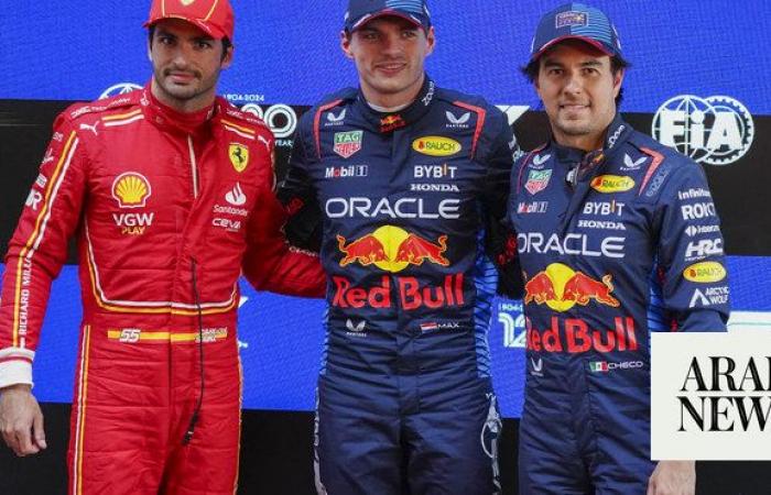 Verstappen takes pole position for F1 Australian GP, resurgent Carlos Sainz also in front row
