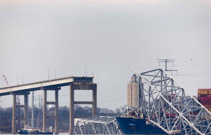 Workers remove first chunk of destroyed Baltimore bridge after collapse