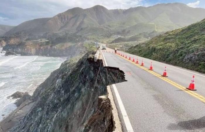 Part of famed California highway crumbles into the ocean