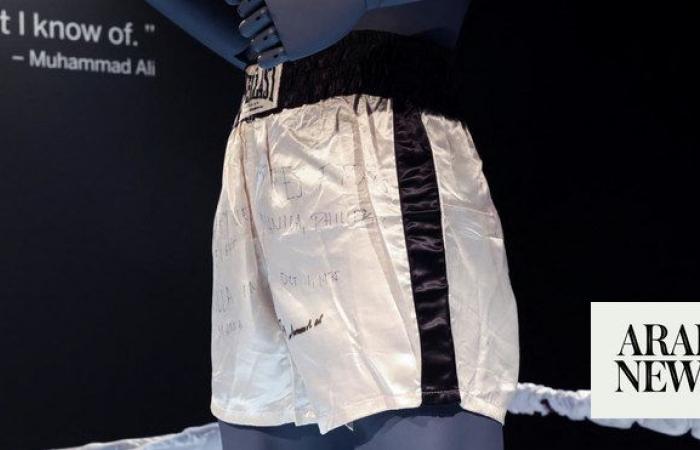 Muhammad Ali’s ‘Thrilla in Manila’ trunks poised to sell for $6m at auction