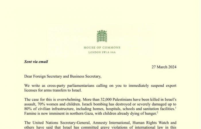 Petition calling for suspension of UK arms sales to Israel handed to Downing Street