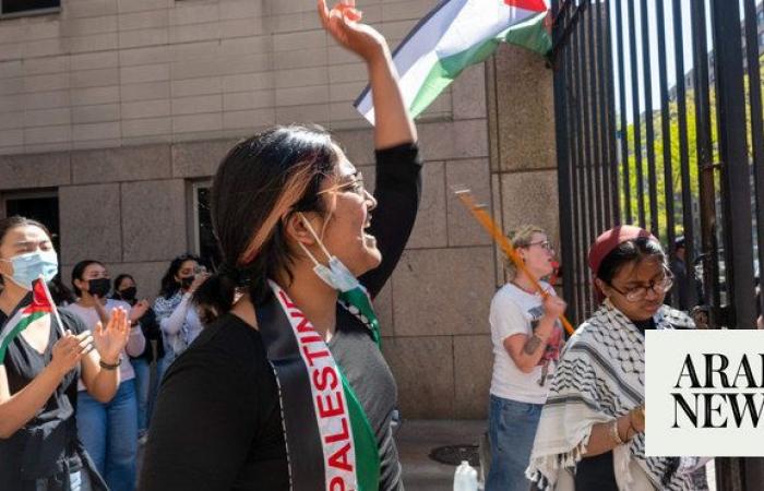 Pro-Palestinian protests sweep US college campuses following mass arrests at Columbia