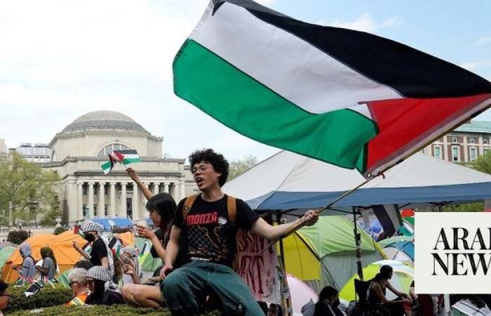 Israel-Hamas war protesters and police clash on Texas campus, Columbia University begins suspensions