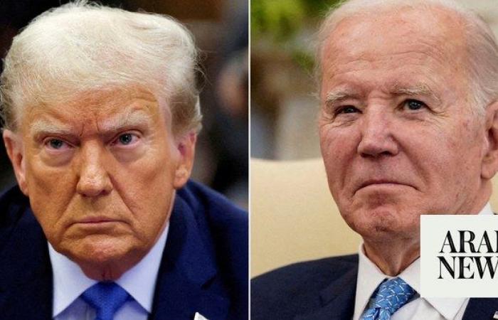 Trump blasts Biden in rare day on campaign trail