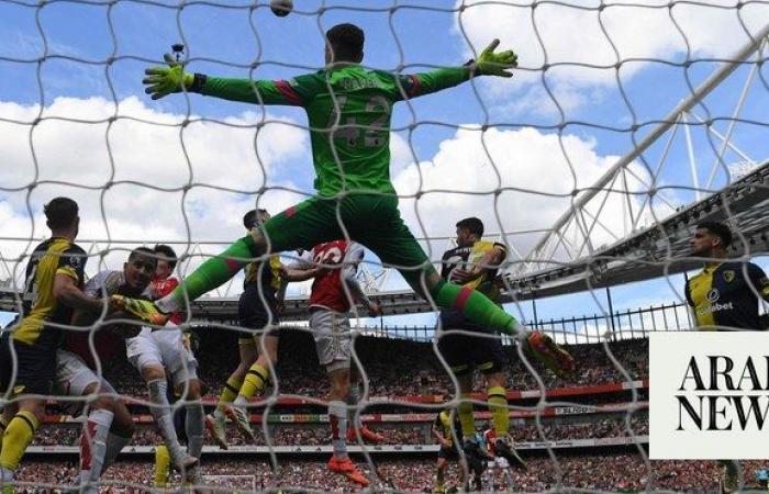 Arsenal power four points clear as Burnley sink toward relegation