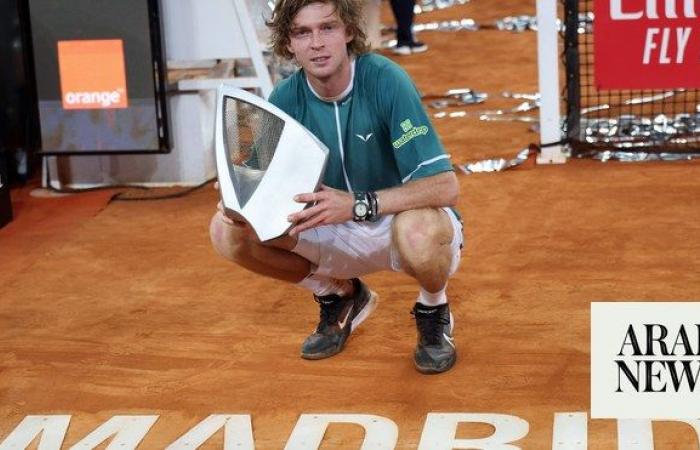 ’Almost dead’ Rublev battles illness to claim Madrid Open title