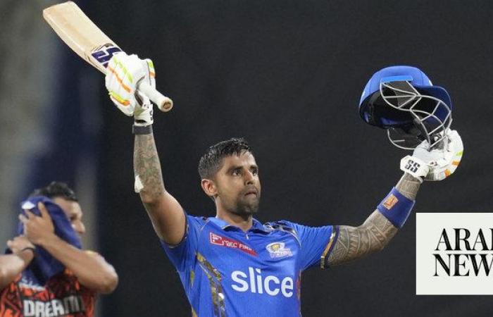 Suryakumar hits ton as Mumbai dent Hyderabad’s play-off push