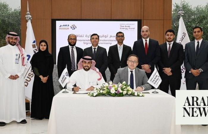 The Arab Energy Fund and Dussur sign $200m MoU to boost greenfield energy projects