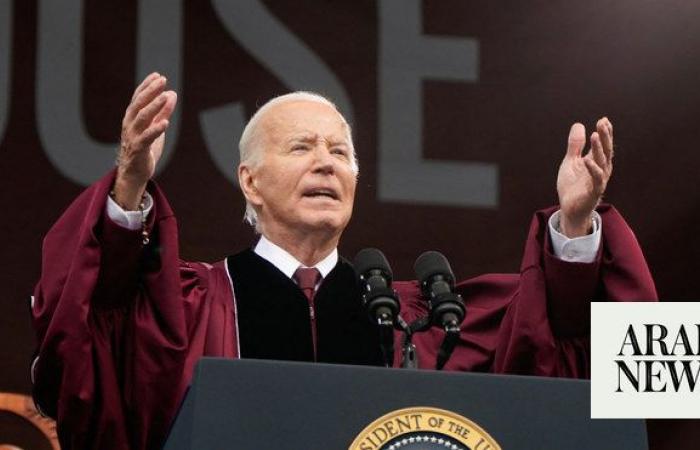 Biden tells Morehouse graduates that scenes in Gaza from the Israel-Hamas war break his heart, too