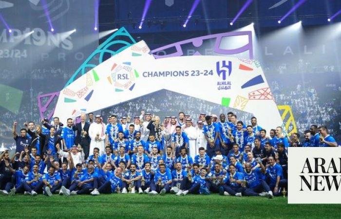 ‘Truly exceptional’: Jorge Jesus hails Al-Hilal players as champions lift Roshn Saudi League trophy in glitzy ceremony