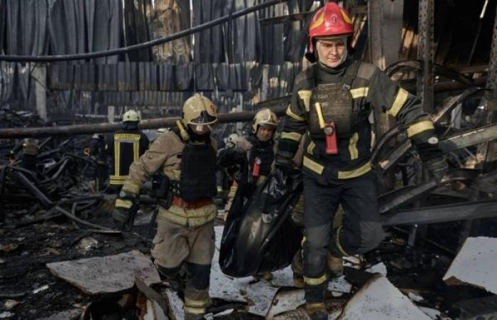Russian strike kills 18 people in Kharkiv megastore