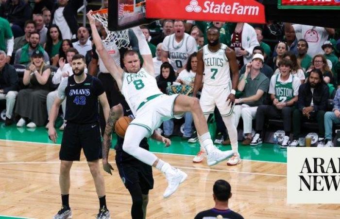 Celtics rout Mavericks 107-89 in Game 1 of NBA Finals behind Brown, returning Porzingis