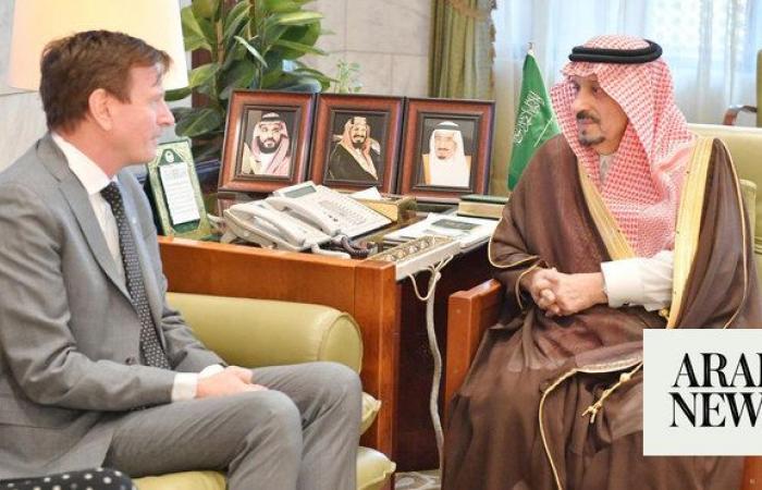 Riyadh governor receives Norwegian ambassador