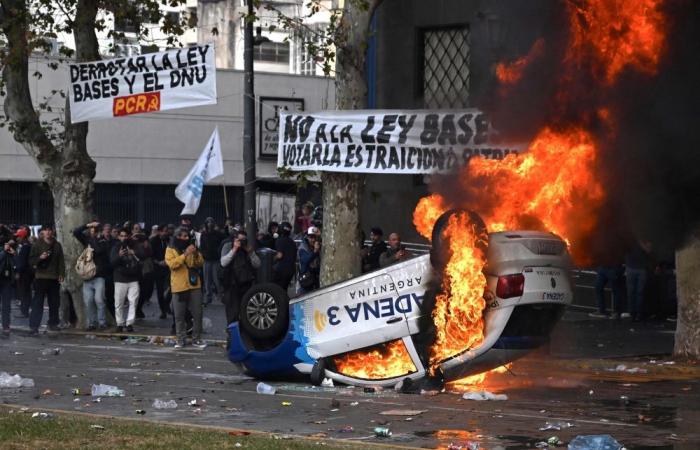 Argentines battle police as Milei reforms clear Senate hurdle