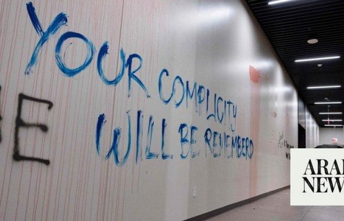 Pro-Palestinian protesters take over Cal State LA building, leaving damage and graffiti