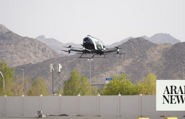Successful test flight of electric taxi opens up new vistas for transportation of Hajj pilgrims