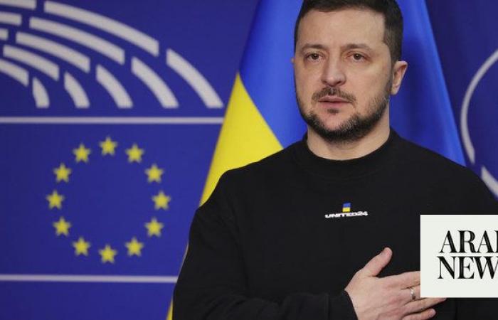 Ukraine’s president urges EU leaders to make good on their arms promises