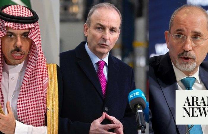 Saudi Arabia’s Prince Faisal bin Farhan, Jordan’s Ayman Safadi discuss Gaza war with Irish FM