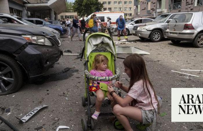 Russian missiles kill 36 in Ukraine, gut Kyiv children’s hospital