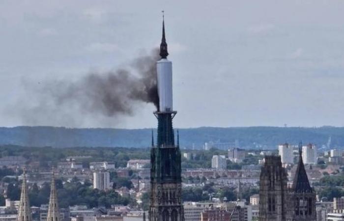 Fire breaks out in spire of French cathedral